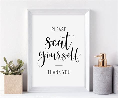Please Seat Yourself Printable